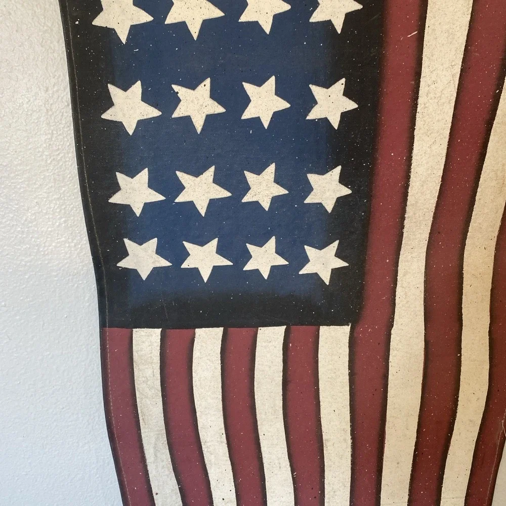 Vintage American flag Stars and Stripes America USA Decor Canvas Fabric